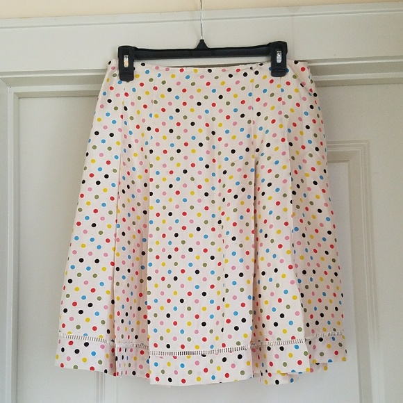 Cynthia Steffe Silk Polka Dot A-Line Skirt, 8 - Picture 7 of 7